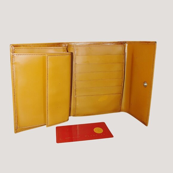 Cartier Panthere Brown Leather Wallet Vintage Silver Interior Peeling Tri Fold - Picture 10 of 14